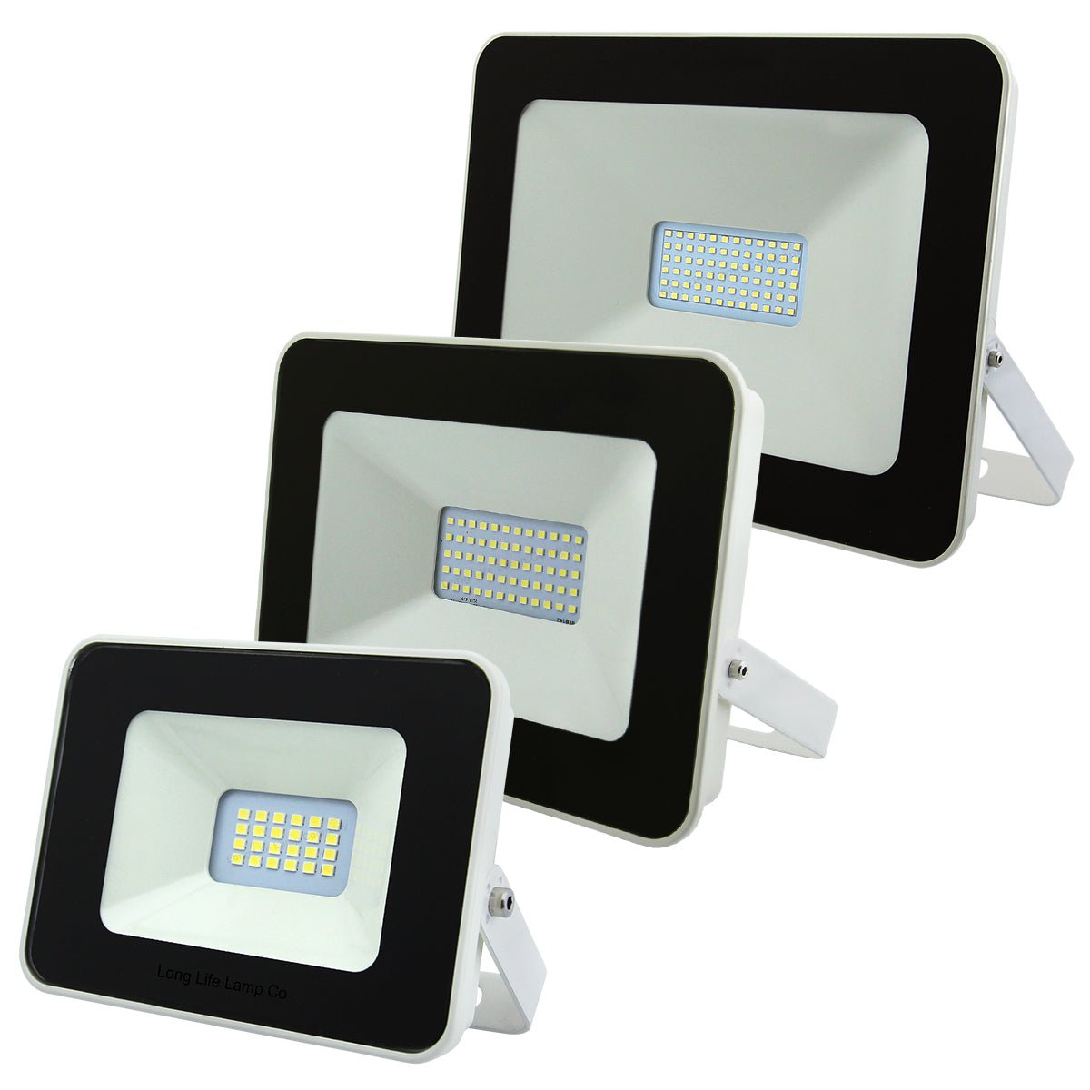 10w, 30w, 50w Compact Outdoor LED Flood Light White Body 6000k Super Bright - Energy Light Bulbs - Free delivery on all orders