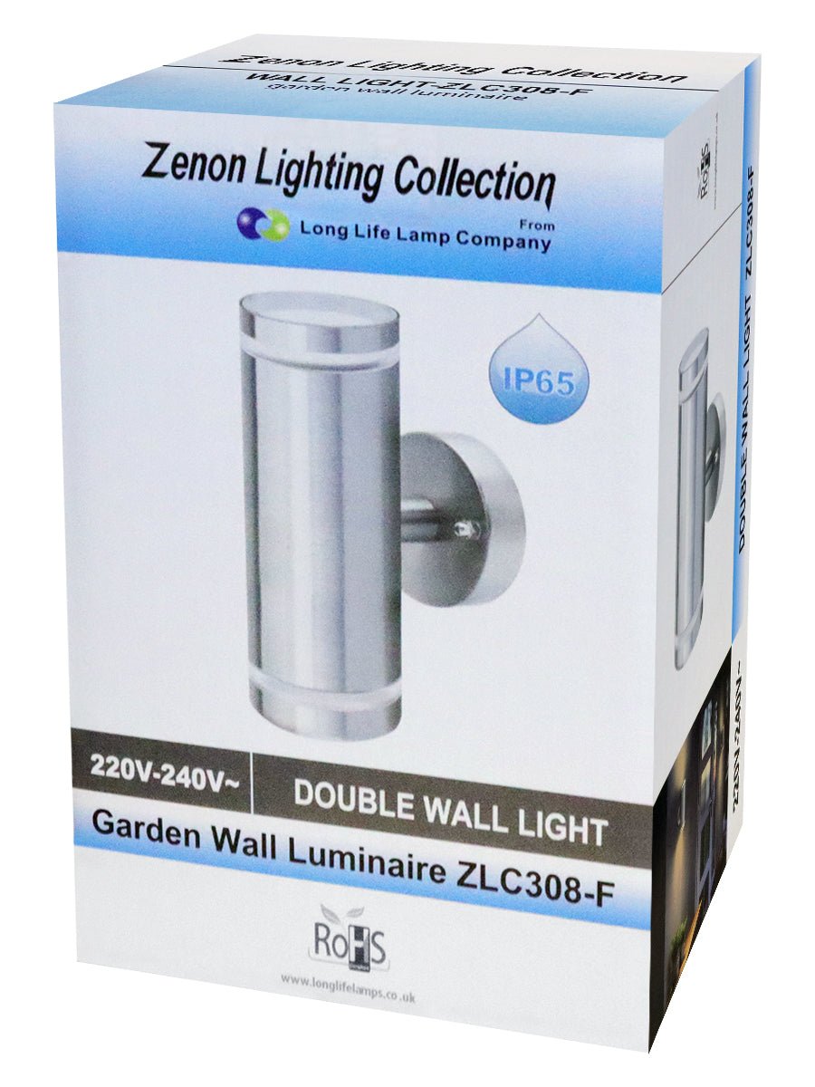 10W Warm White or Cool White LED Wall Light Stainless Steel IP65 - Energy Light Bulbs - Free delivery on all orders