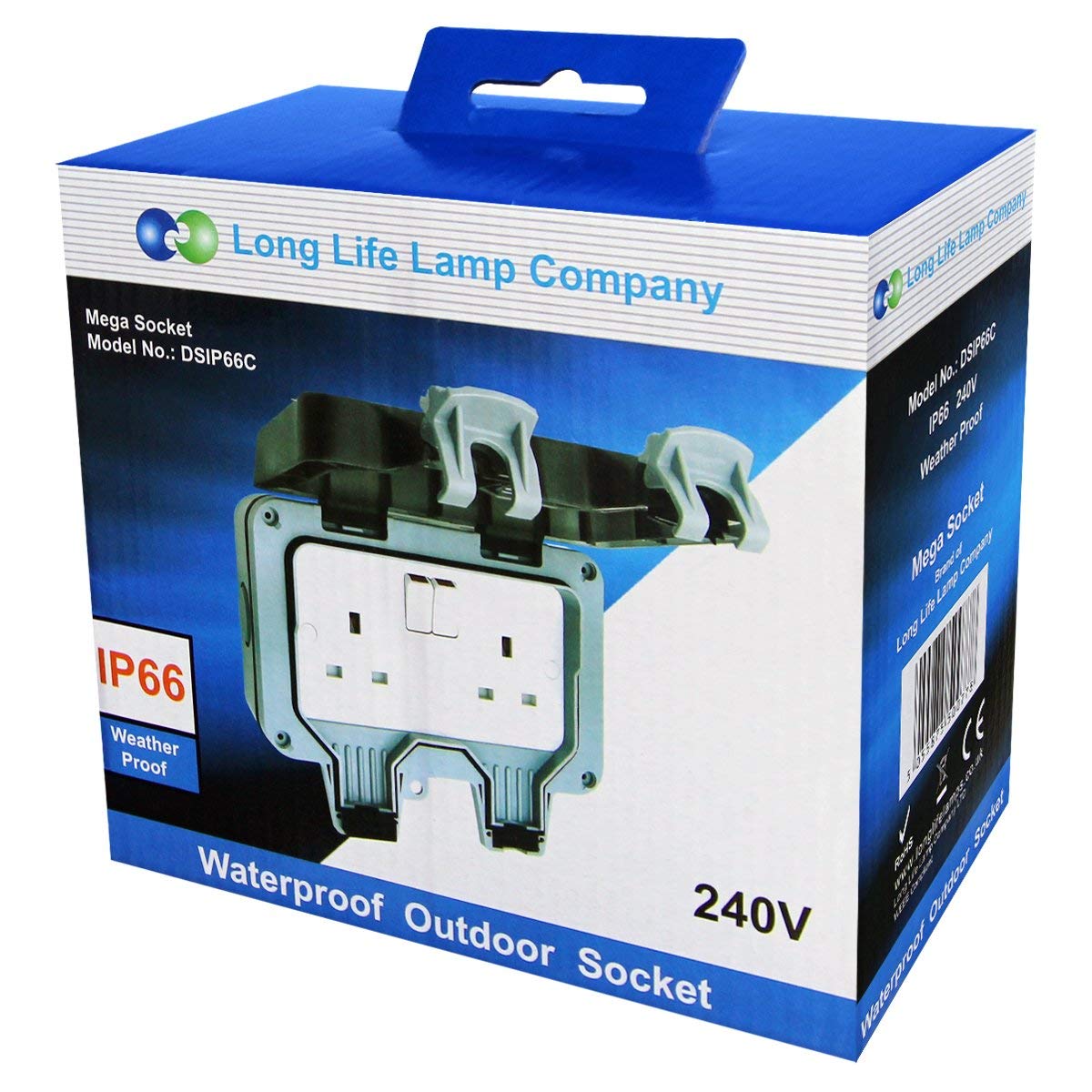 13A 2 - Gang Weatherproof Outdoor Switched Socket IP66 Rated - Energy Light Bulbs - Free delivery on all orders