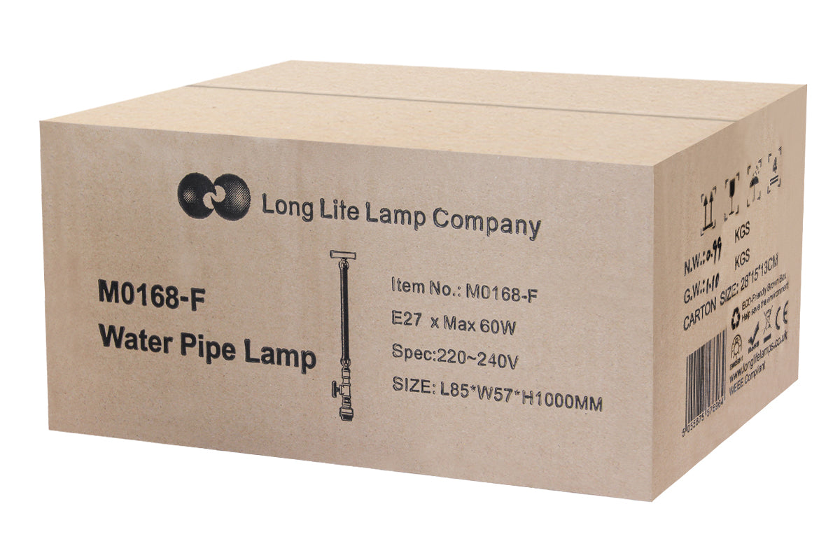 Industrial Water Pipe Vintage Ceiling Rope Pendant Light with Valve Tap M0168