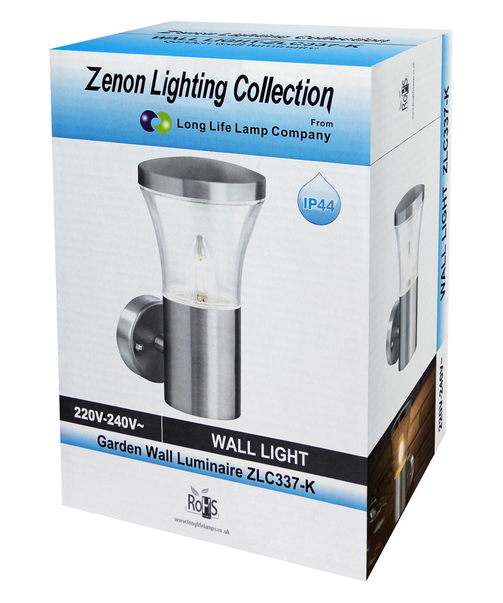 Modern LED Single Outdoor Wall Light Stainless Steel with 5W LED Candle WW