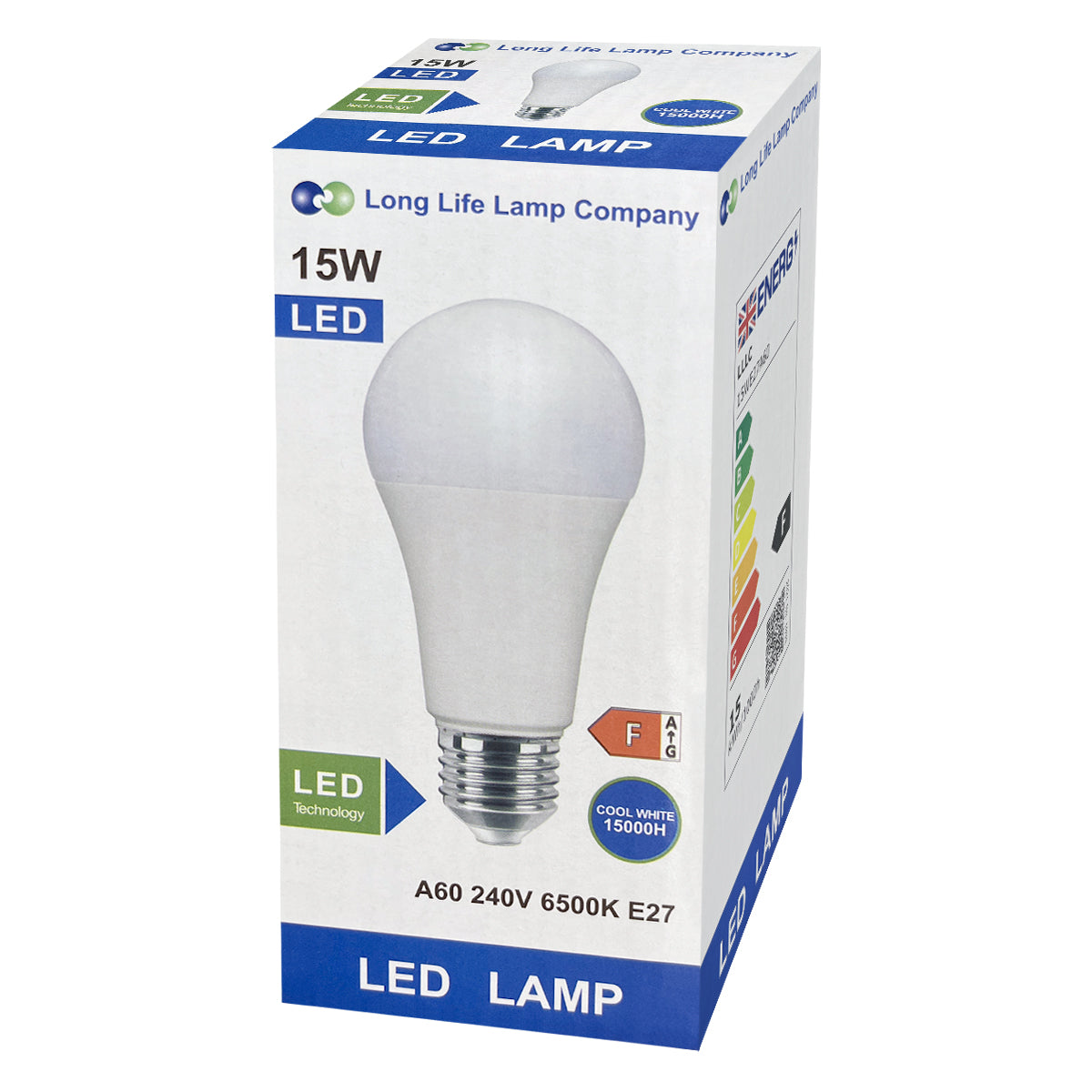 15w GLS LED Light Bulb E27 Edison Screw Equivalent to 135w Cool White A60 - Free delivery on all orders