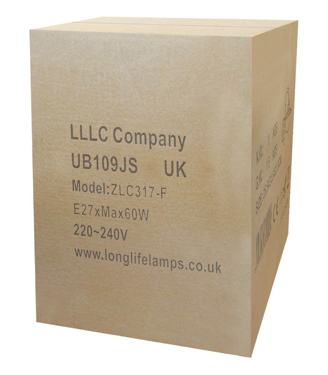 7W LED Outdoor Wall Light Lantern E27 Cool White IP44 Black - Free delivery on all orders