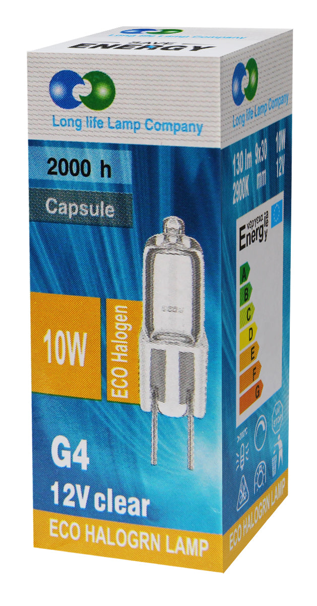 G4 Halogen 10w Clear Capsule Light Bulb Lamp