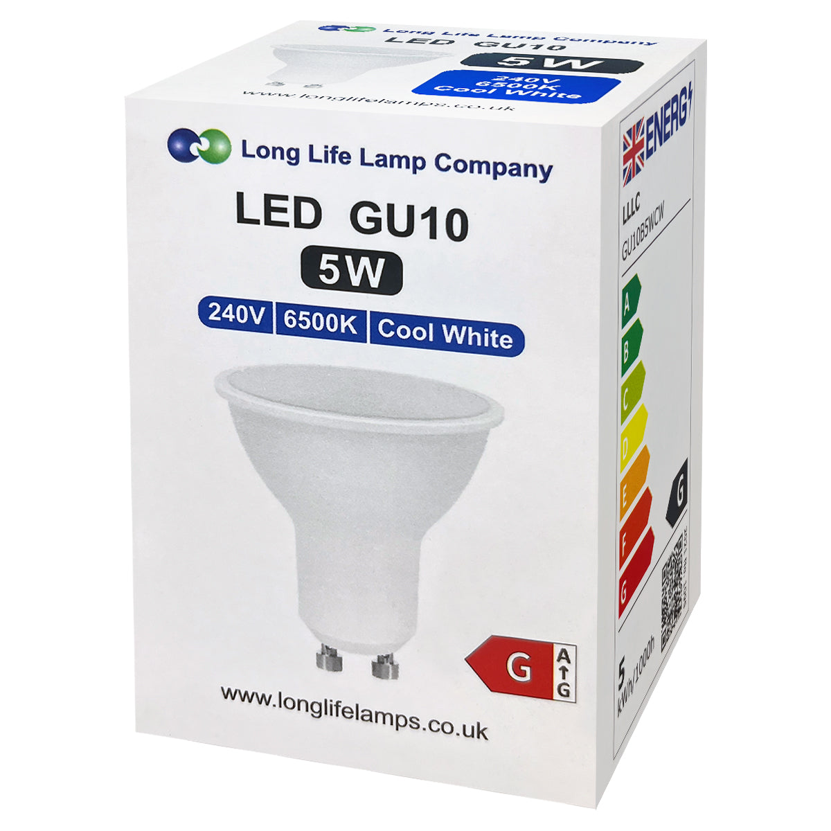 5 PACK 5w GU10 LED Replacement for Halogen Bulb Cool White 6500K