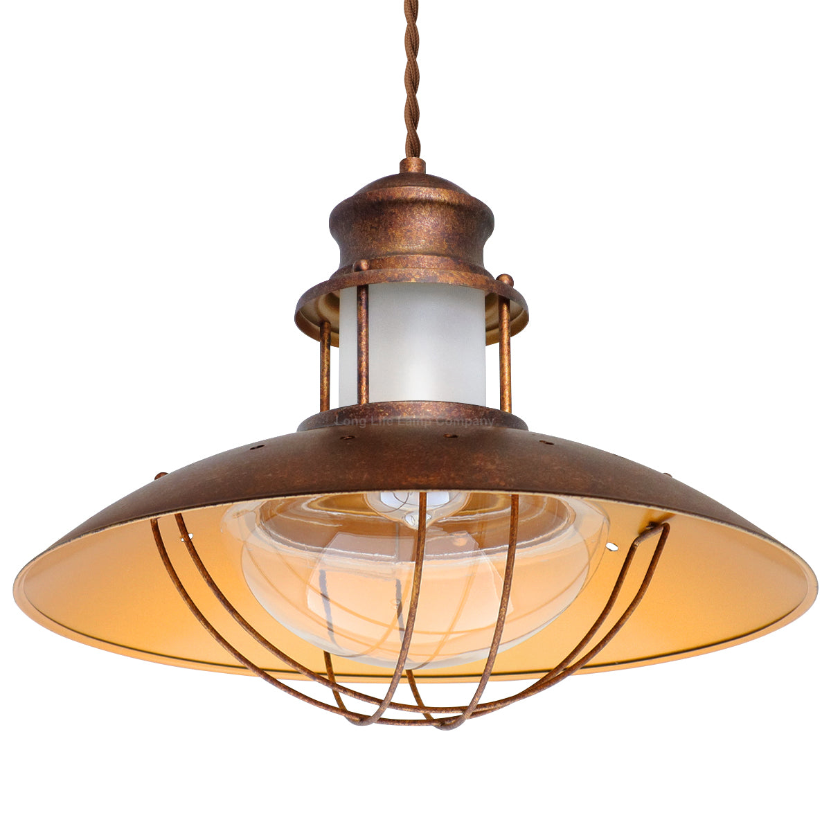 Industrial Ceiling Rustic Pendant Light Caged Lamp Shade Nautical Lantern