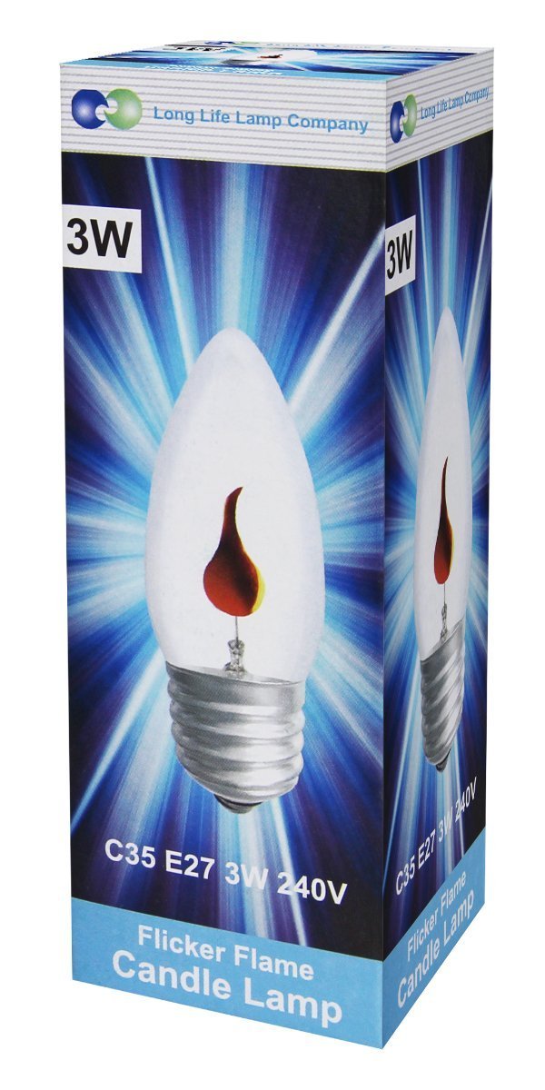 3w Flicker Flame Candle Light Bulb E27 Edison Screw - Energy Light Bulbs - Free delivery on all orders
