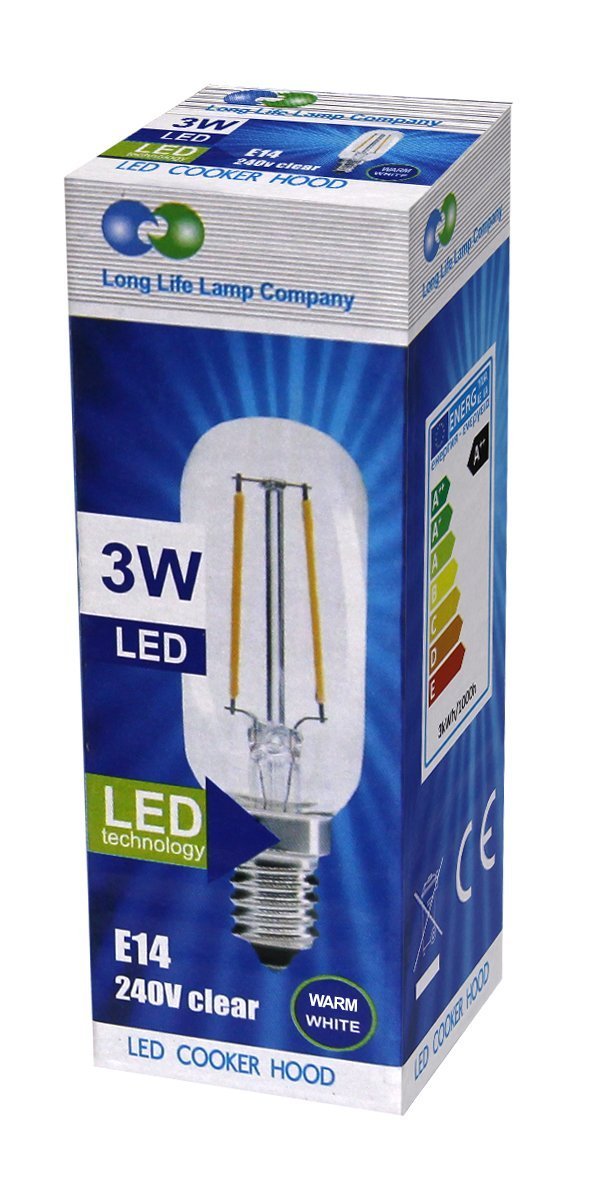 3w LED Cooker Hood Light Bulb E14 Small Edison Screw 35w Equivalent Warm White - Energy Light Bulbs - Free delivery on all orders