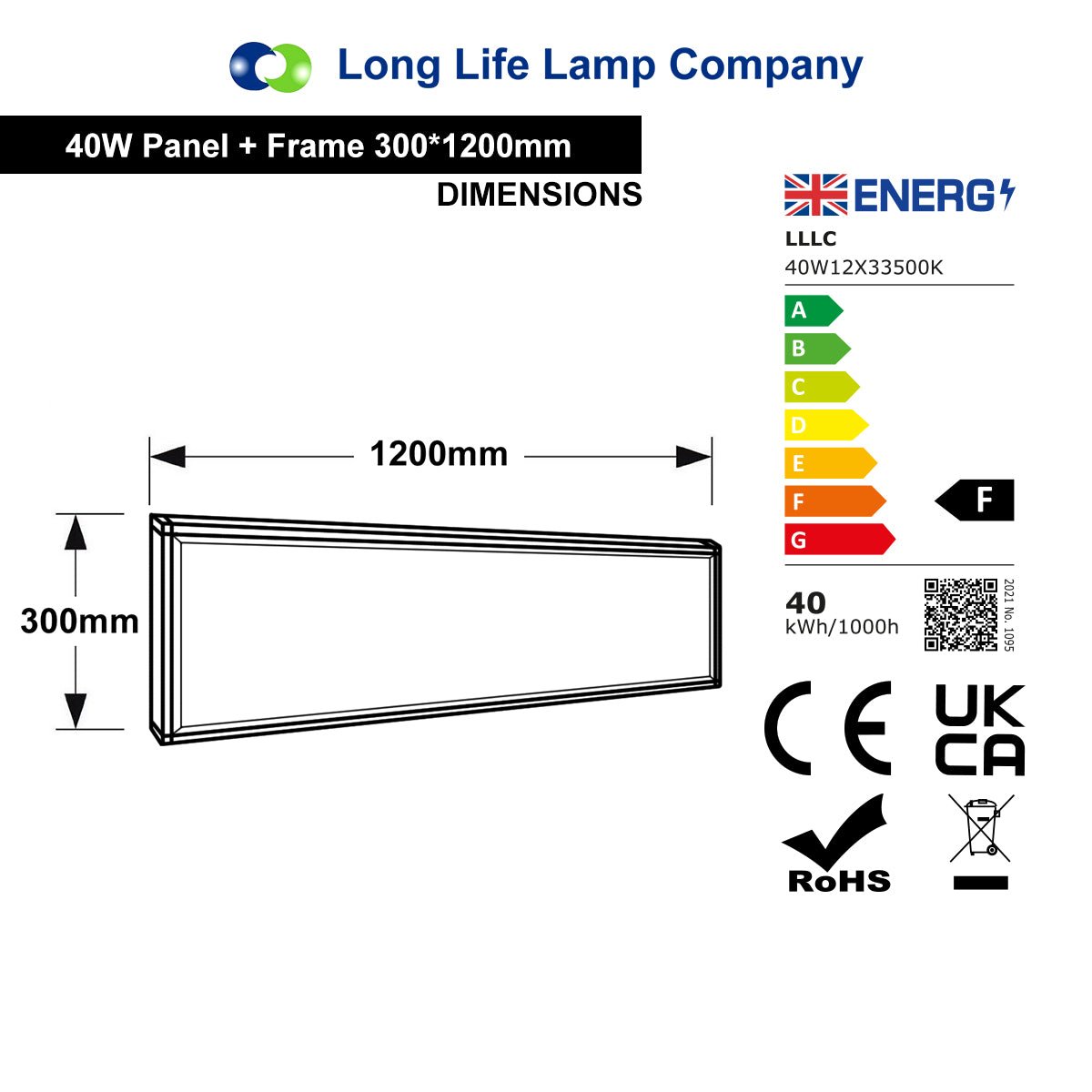 40w 1200 x 300 LED Panel Light Surface Mount Warm White 3500k - Energy Light Bulbs - Free delivery on all orders