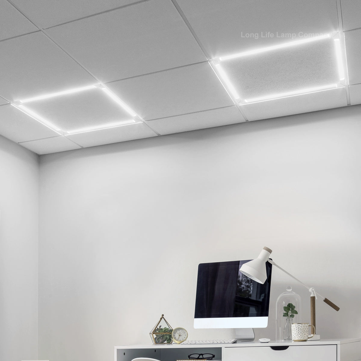 40w LED Edge Lit Border Panel Recessed Suspended Ceiling Frame Panel 600 x 600 Cool White - Energy Light Bulbs - Free delivery on all orders