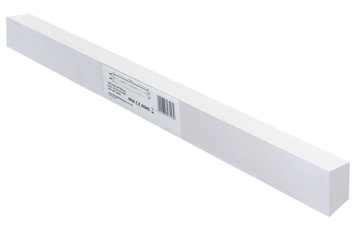 36w 4ft Industrial LED Batten Tube Light IP Rated Warm White T8 Fluorescent Replacement - Free delivery on all orders