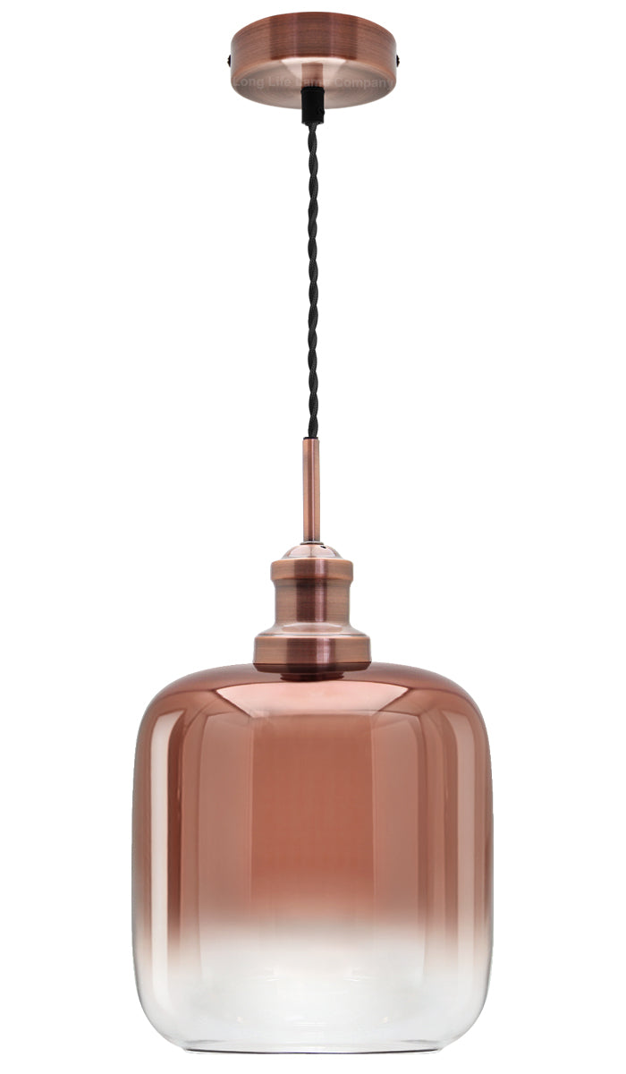 Modern Vintage Glass Copper Pendant Light M0201