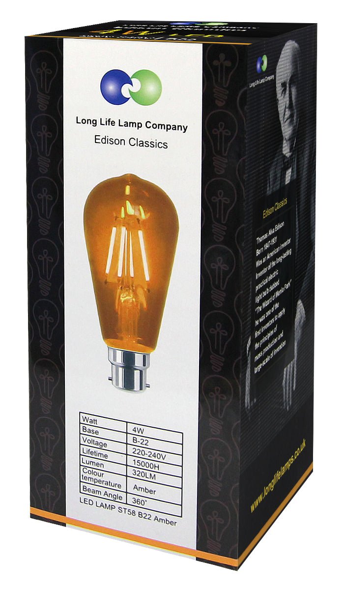 Decorative B22 LED Edison Bulb for Home Lighting