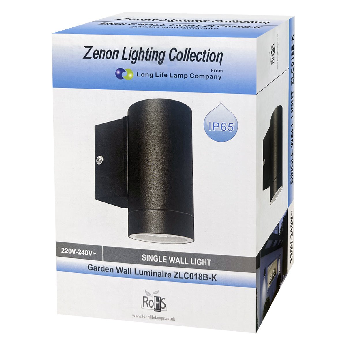 4w Coloured Single Black LED Wall Down Light Blue, Red, Green, Yellow - Energy Light Bulbs - Free delivery on all orders