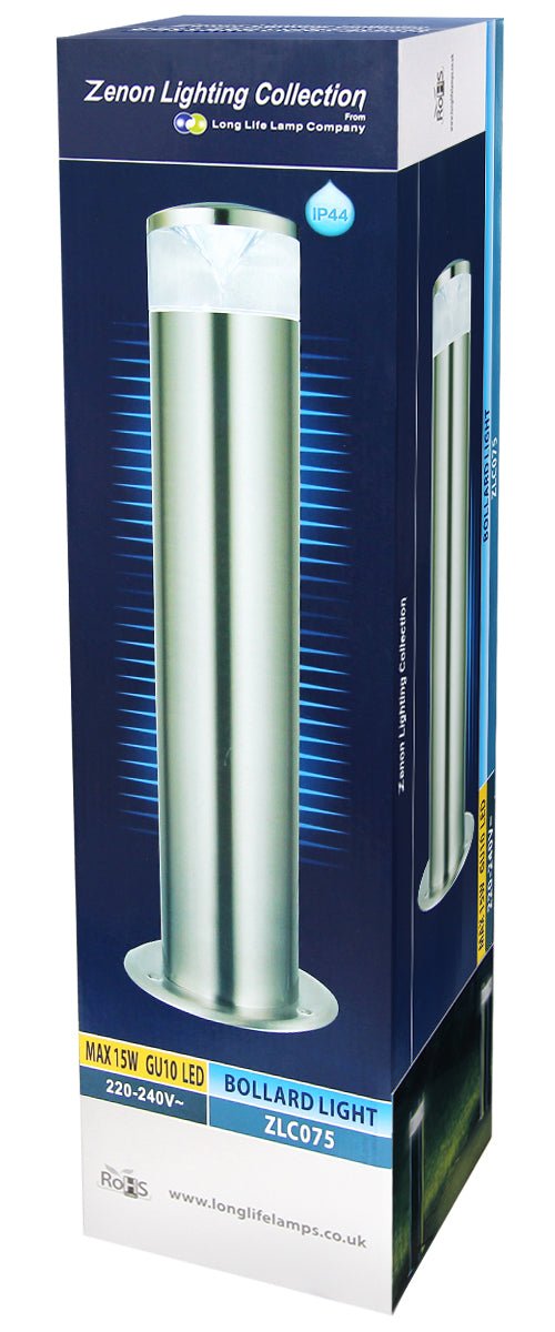 4w Warm White Modern LED Bollard Post Light Stainless Steel - Energy Light Bulbs - Free delivery on all orders