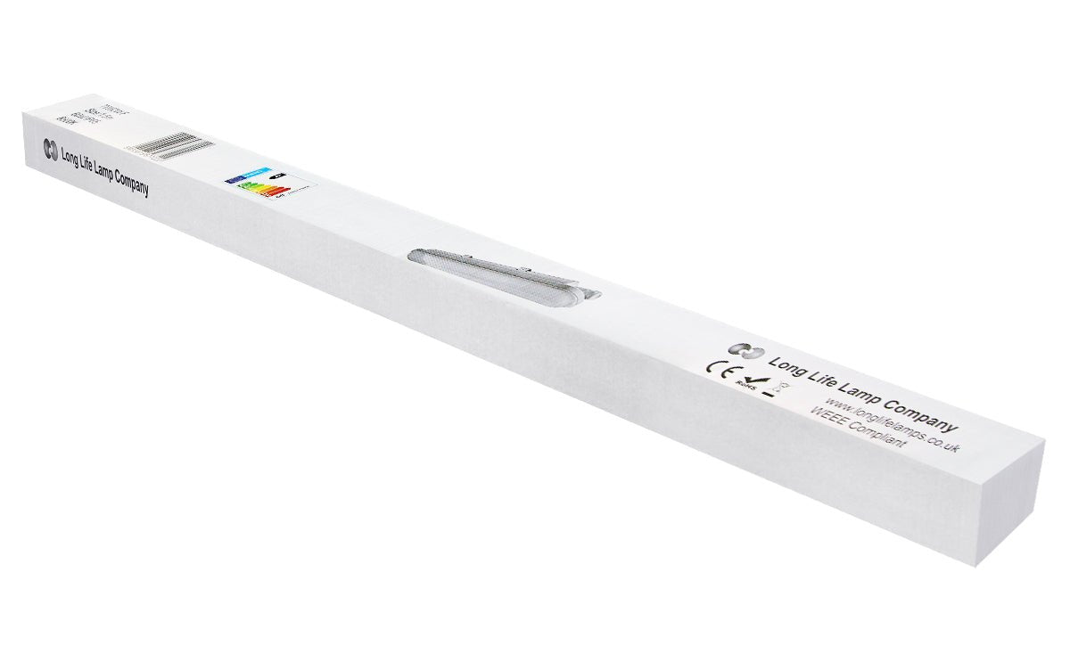 60w 5ft LED Batten Tube Light Non Corrosive IP Rated Triproof Fitting T8 Fluorescent Replacement - Energy Light Bulbs - Free delivery on all orders