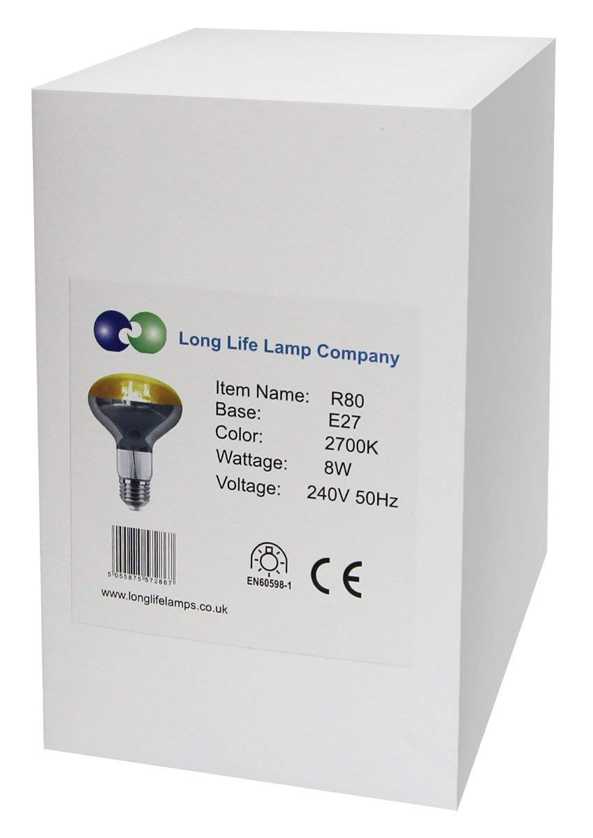 8W LED R80 Reflector Bulb E27 Warm White 70W Eq Spotlight - Free delivery on all orders