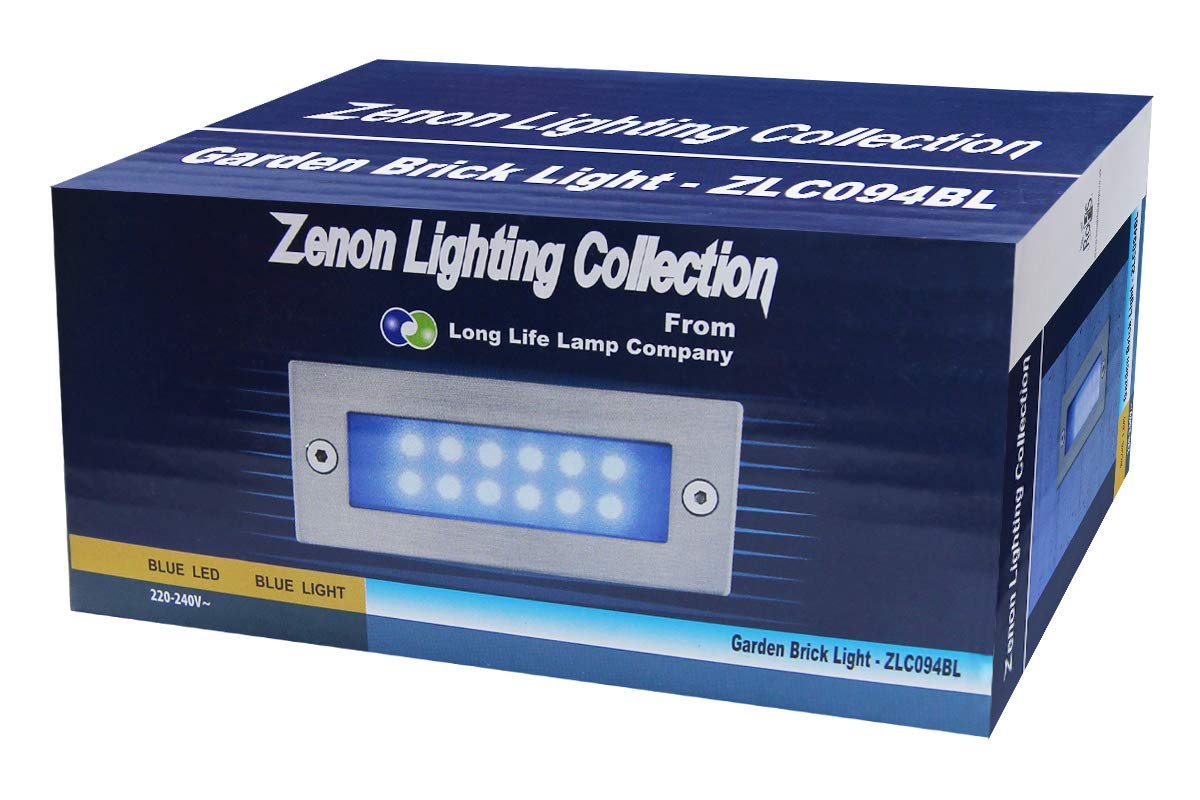 Mini 1.5w LED Blue Outdoor Recessed Brick Light IP44 - Free delivery on all orders