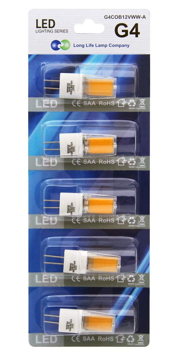 10 Pack G4 LED Bulbs 3W 12V Warm White 30W Halogen Equivalent - Free delivery on all orders