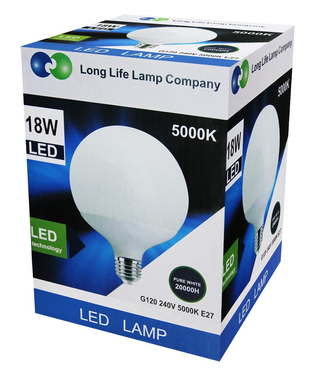 18W LED Globe Bulb E27 Cool White 1600lm Equivalent To 162W - Free delivery on all orders
