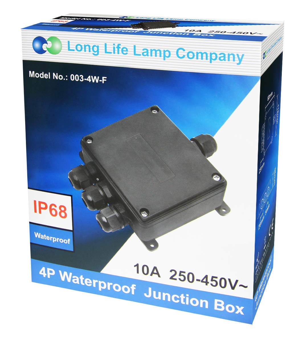 Waterproof Junction Box 4 Way Cable Connector IP68 Outdoor Wiring Can - Free delivery on all orders