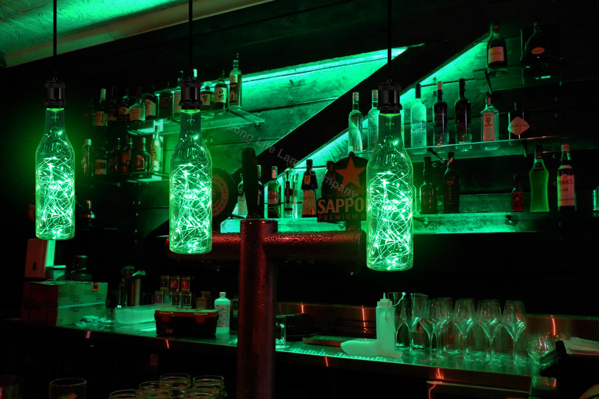 1W LED Green Bottle Fairy Bulb E27 Decorative Glass Lamp - Free delivery on all orders