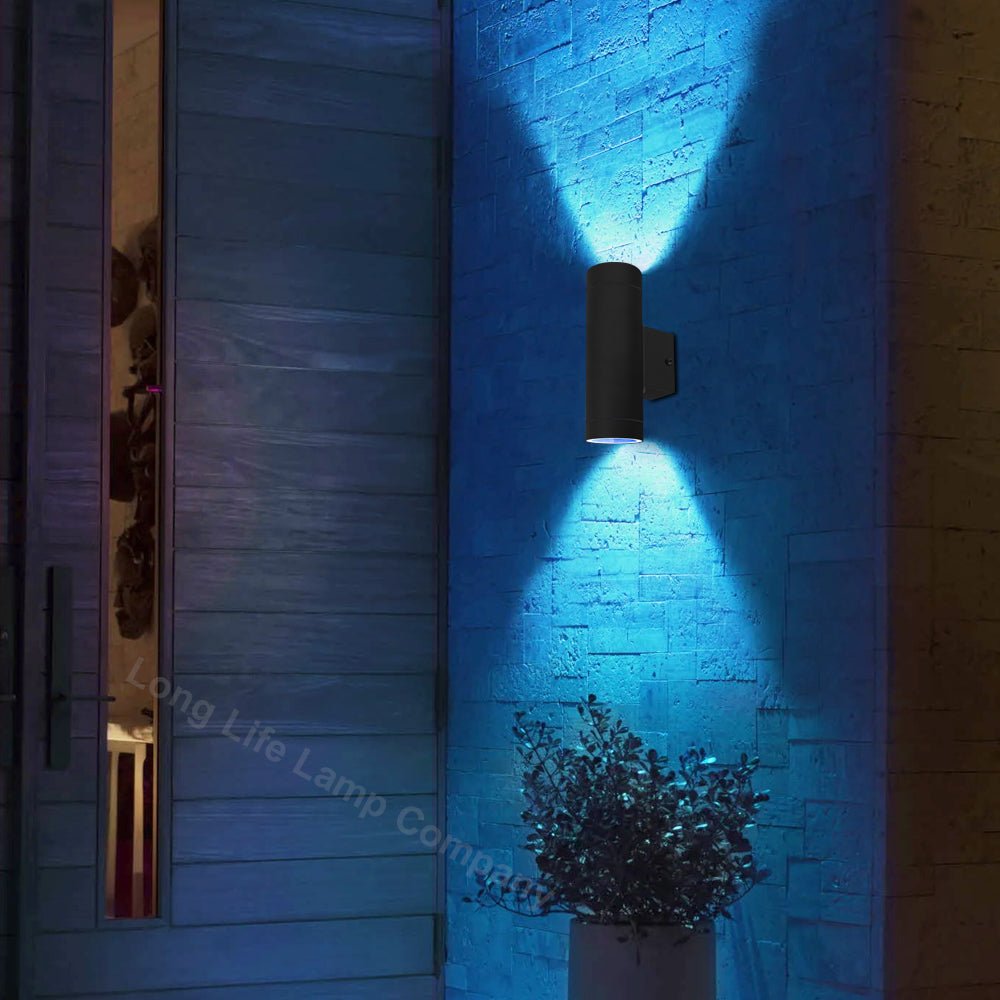 6w Red,Green, Blue Coloured LED Wall Light Black Body - Energy Light Bulbs - Free delivery on all orders