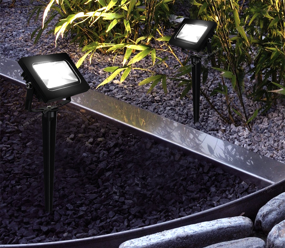 50w LED Ground Mount Flood light Spike Cool White 450mm Long Stake - Free delivery on all orders