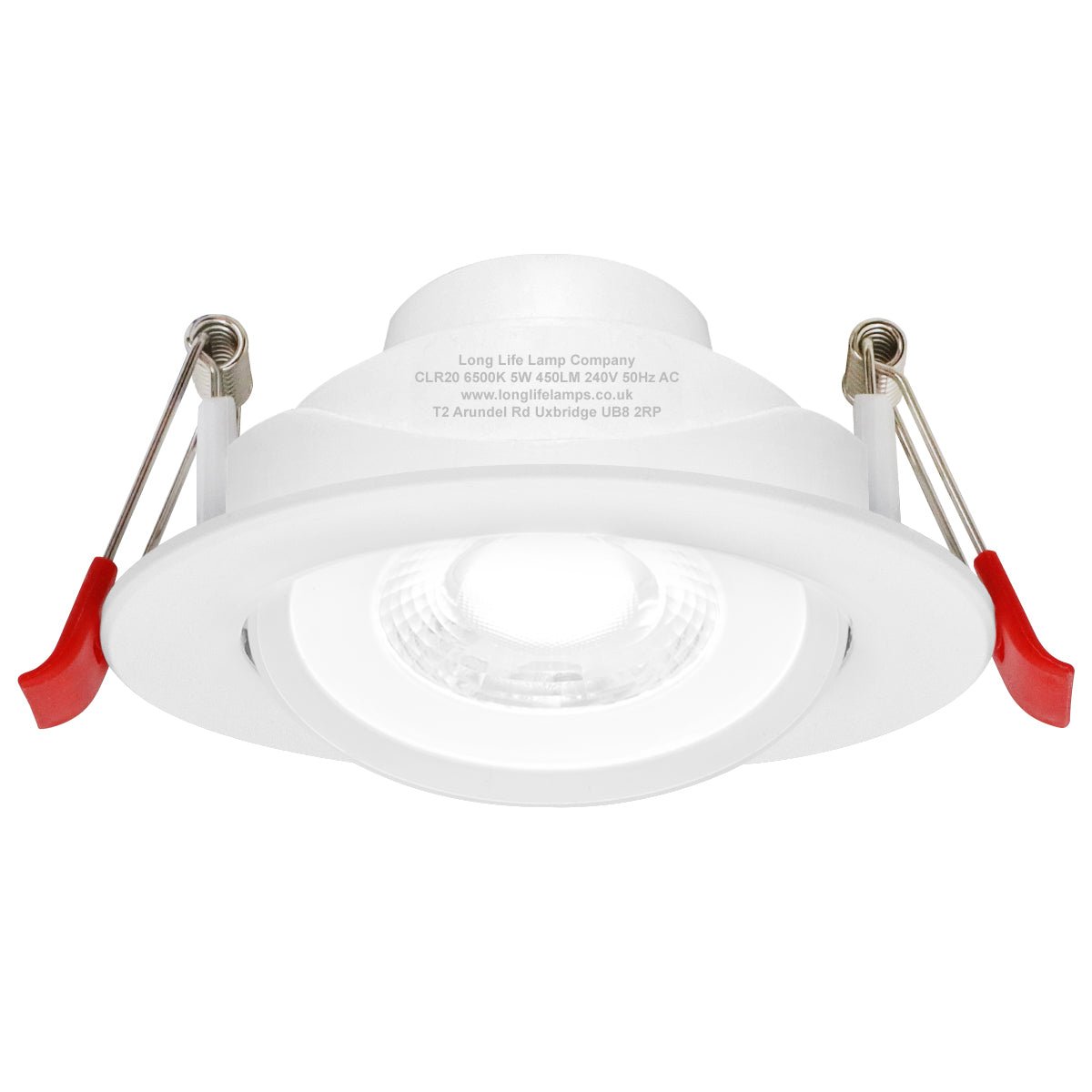 Cool White 5w LED Recessed Ceiling Downlight Adjustable - Energy Light Bulbs - Free delivery on all orders