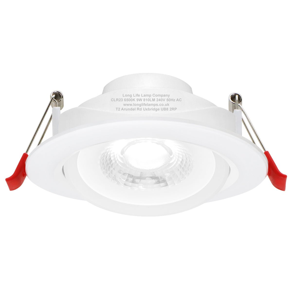 Cool White 9w LED Recessed Ceiling Downlight Adjustable CLR23 - Energy Light Bulbs - Free delivery on all orders