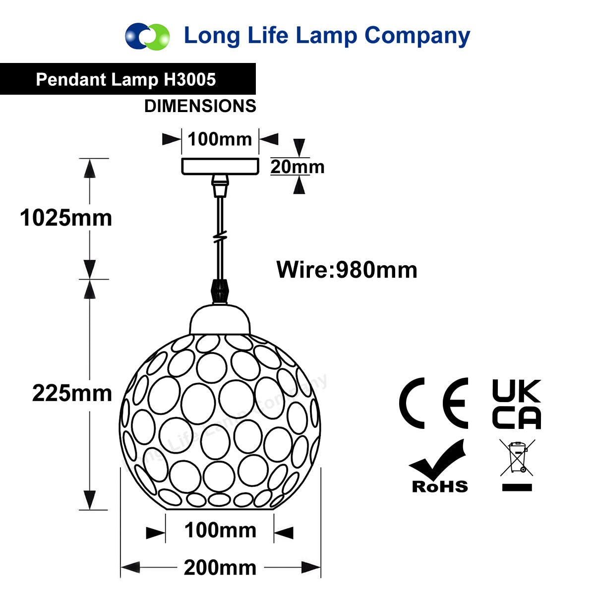 Vintage Globe Smoked Grey Ripple Glass Ceiling Pendant Lamp Glass H3005