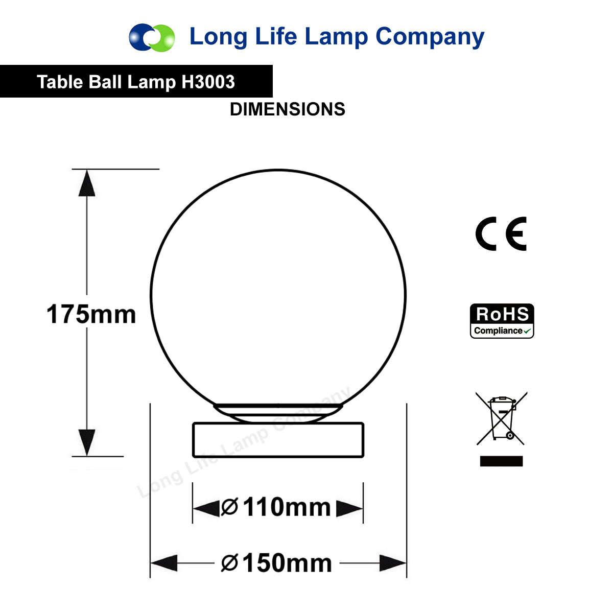 LED Globe Desk Lamp Chrome Base Warm White G9