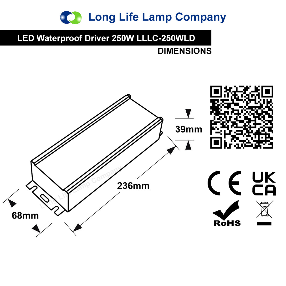 LED Driver 12v Output Low Voltage IP67 Waterproof Transformer 250W