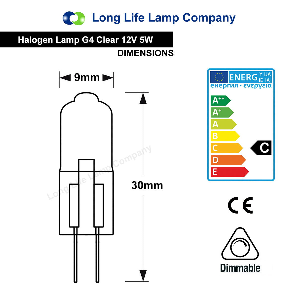 G4 Halogen 5w Clear Light Bulb