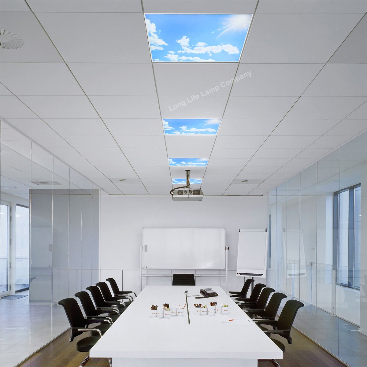 Dimmable 40w Sky With Sun LED Recessed Ceiling Panel 600 X 600 Cloud Scene With Dimmable Transformer - Energy Light Bulbs - Free delivery on all orders