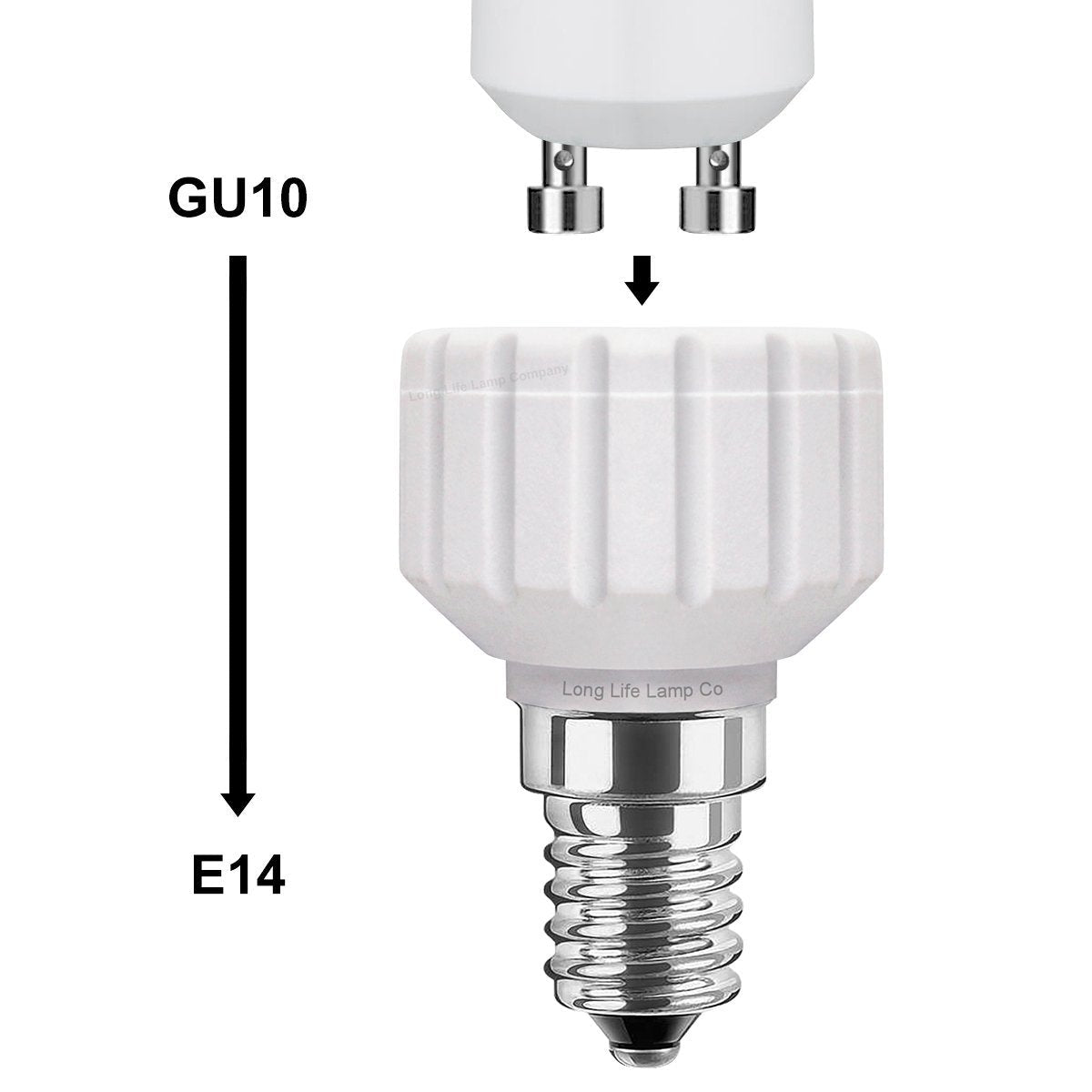 E14 to GU10 Light Bulb Base Socket Converter Adaptor - Energy Light Bulbs - Free delivery on all orders
