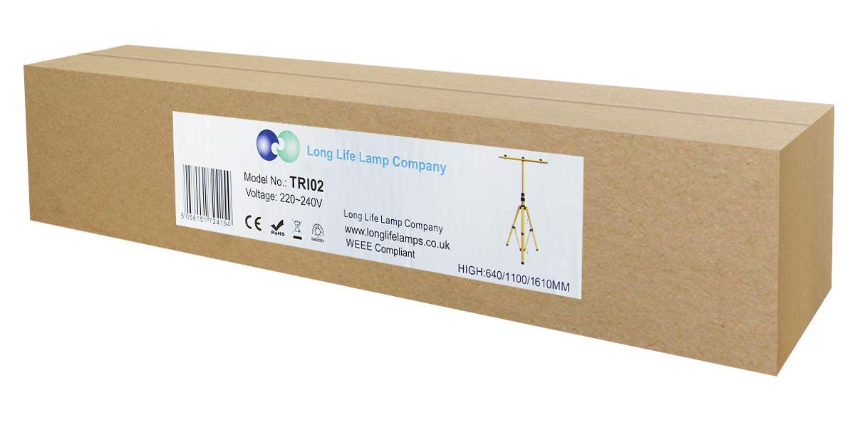 Floodlight Tripod Stand for Job Site Lighting Double Head - Energy Light Bulbs - Free delivery on all orders