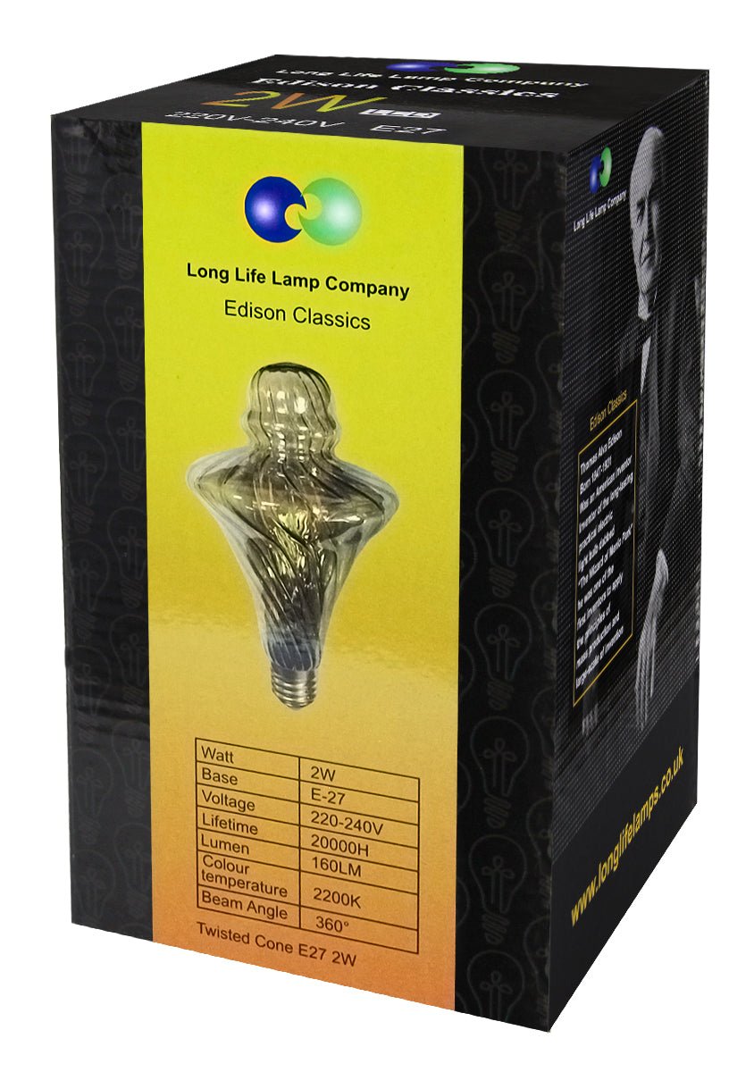 Stylish 2W Imperial vintage LED bulb with gold glass finish and E27 fitting for ambient decorative lighting