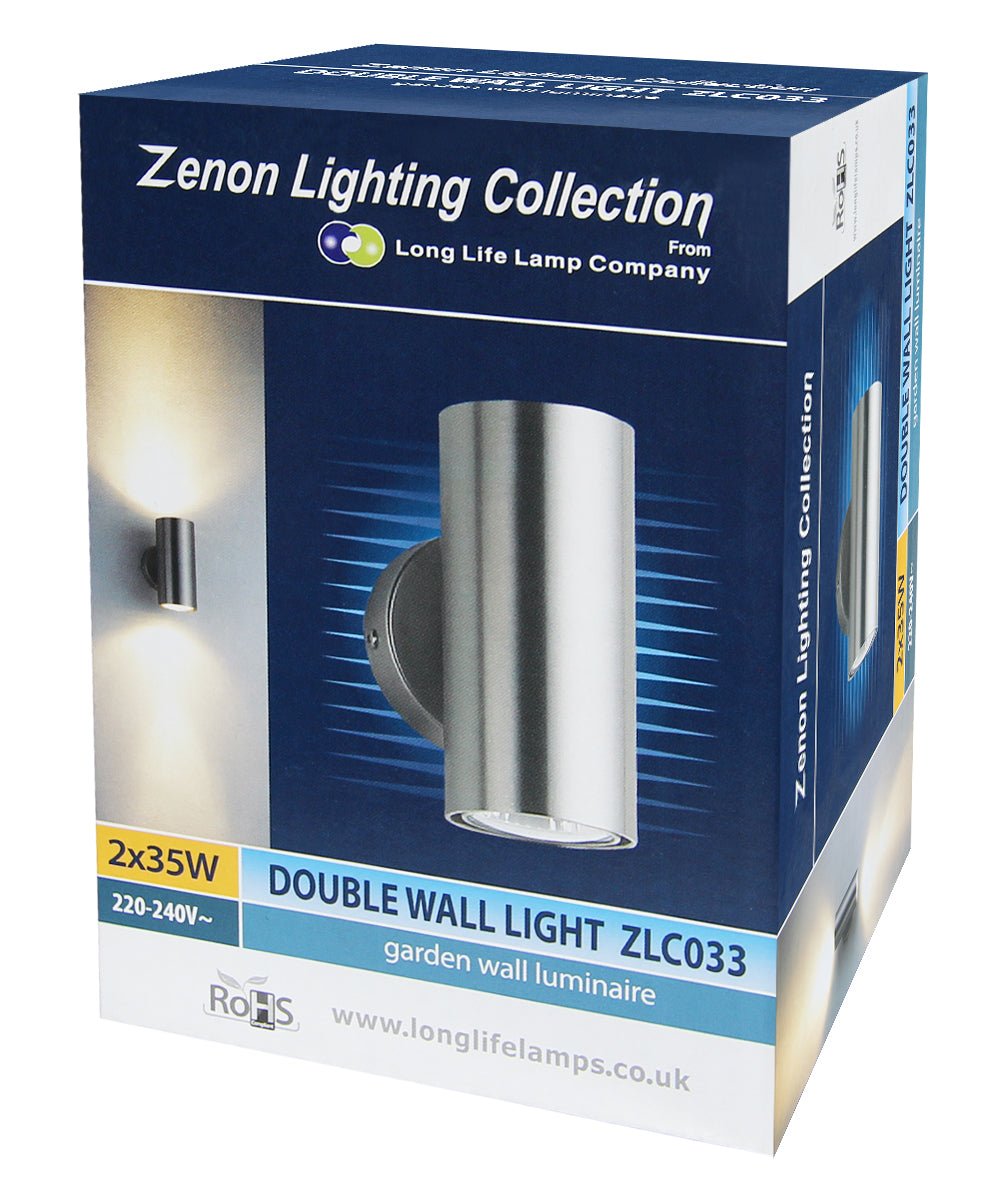 Indoor Wall Light UP/DOWN Stainless Steel Finish IP20 - Energy Light Bulbs - Free delivery on all orders