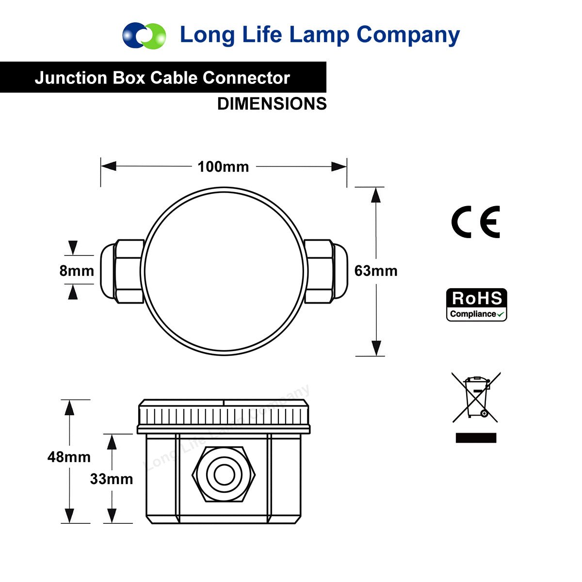 Junction Box Cable Connector IP66 Waterproof For Underground Cable Sleeve - Energy Light Bulbs - Free delivery on all orders