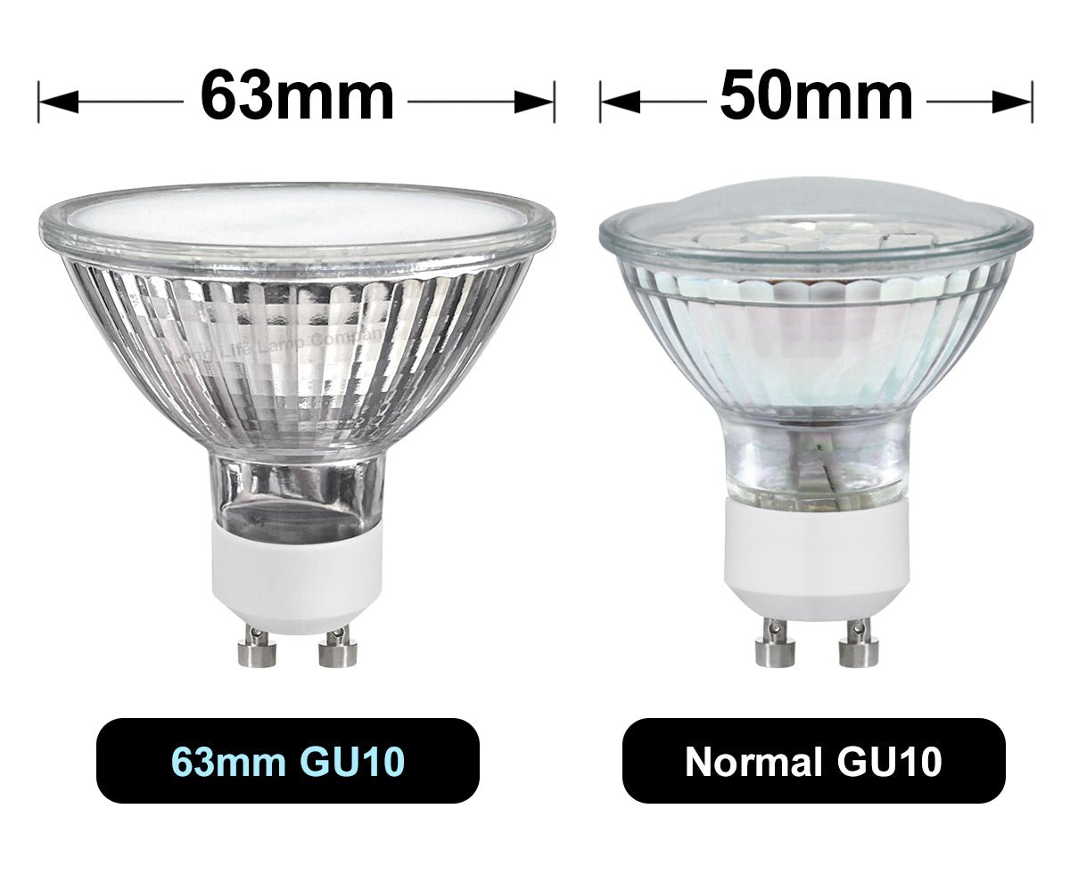 LED 63mm GU10 Warm White 7w Frosted Cover 240v - Energy Light Bulbs - Free delivery on all orders