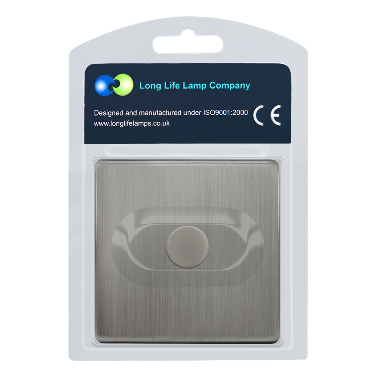 LED Dimmer Switch 1 Gang Brushed Chrome Screwless Finish Single Pole 100w - Energy Light Bulbs - Free delivery on all orders