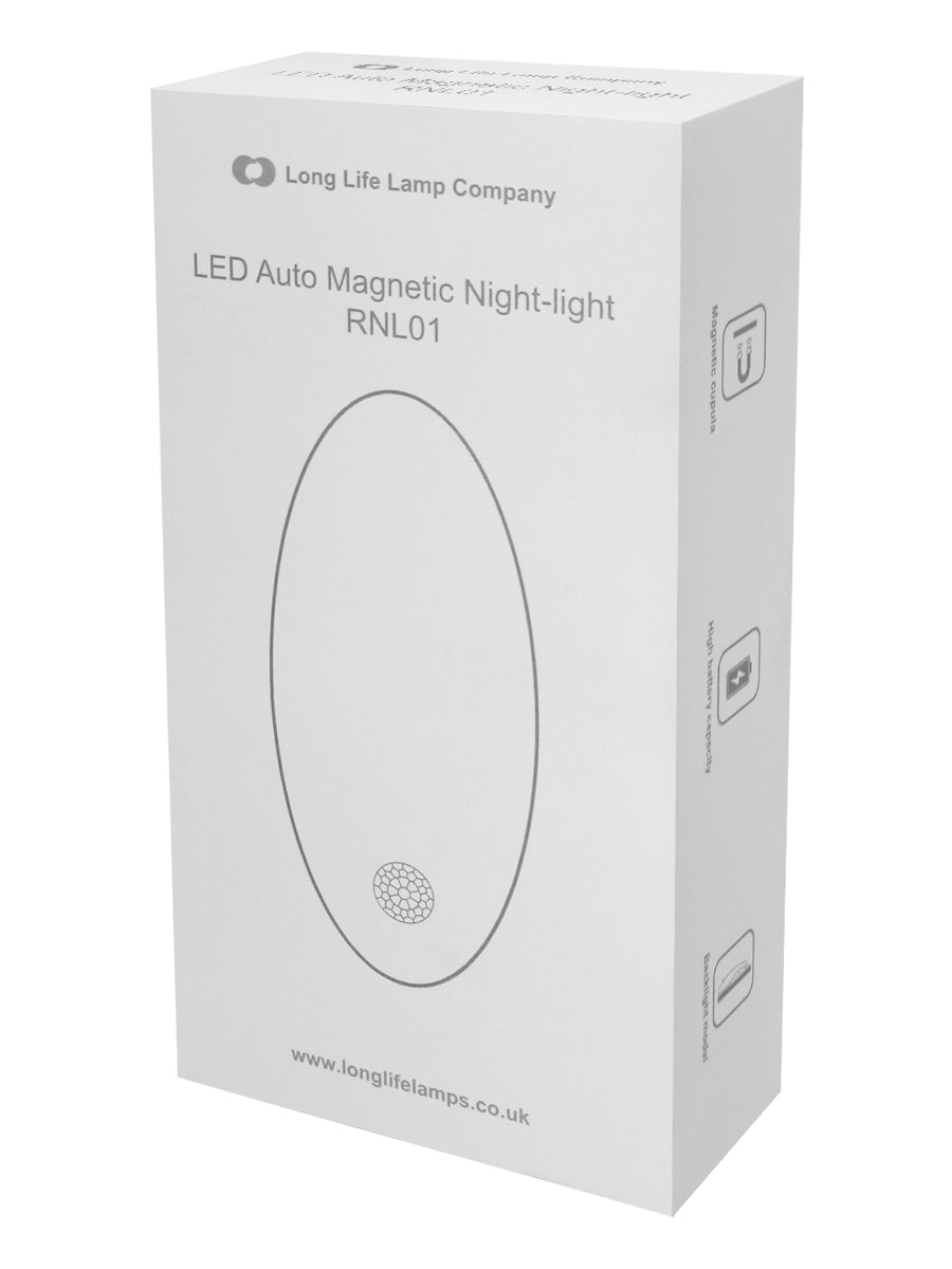Magnetic LED Night Light Automatic Photocell Motion Sensor Natural White 4000K On Off Overide - Energy Light Bulbs - Free delivery on all orders