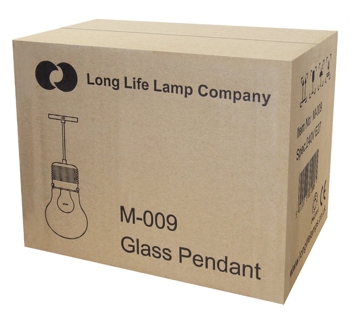Clear glass E27 ceiling pendant with oversized bulb-inspired shade for kitchens, dining rooms and living areas