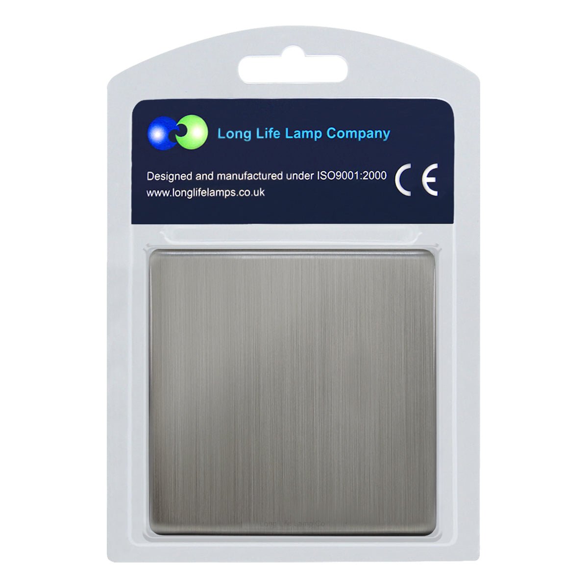 Modern Single Gloss Brush Chrome Wall Blanking Plate Scewless Finish N401DME - Energy Light Bulbs - Free delivery on all orders