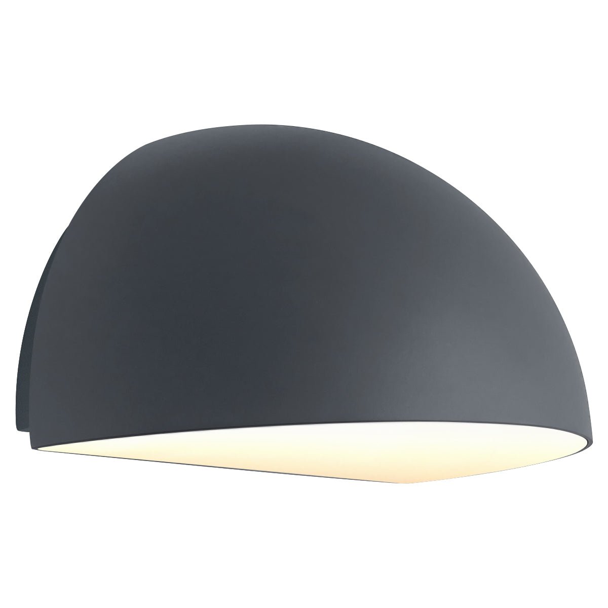 Outdoor Downward Wall Light Anthracite Grey Half Circular Frosted Diffuser IP54 - Energy Light Bulbs - Free delivery on all orders
