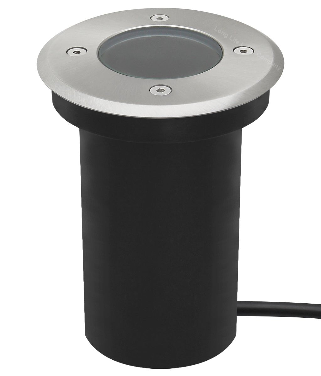 Outdoor Ground Walkover Lights GU10 IP67 Round Decking Light Stainless Steel - Energy Light Bulbs - Free delivery on all orders