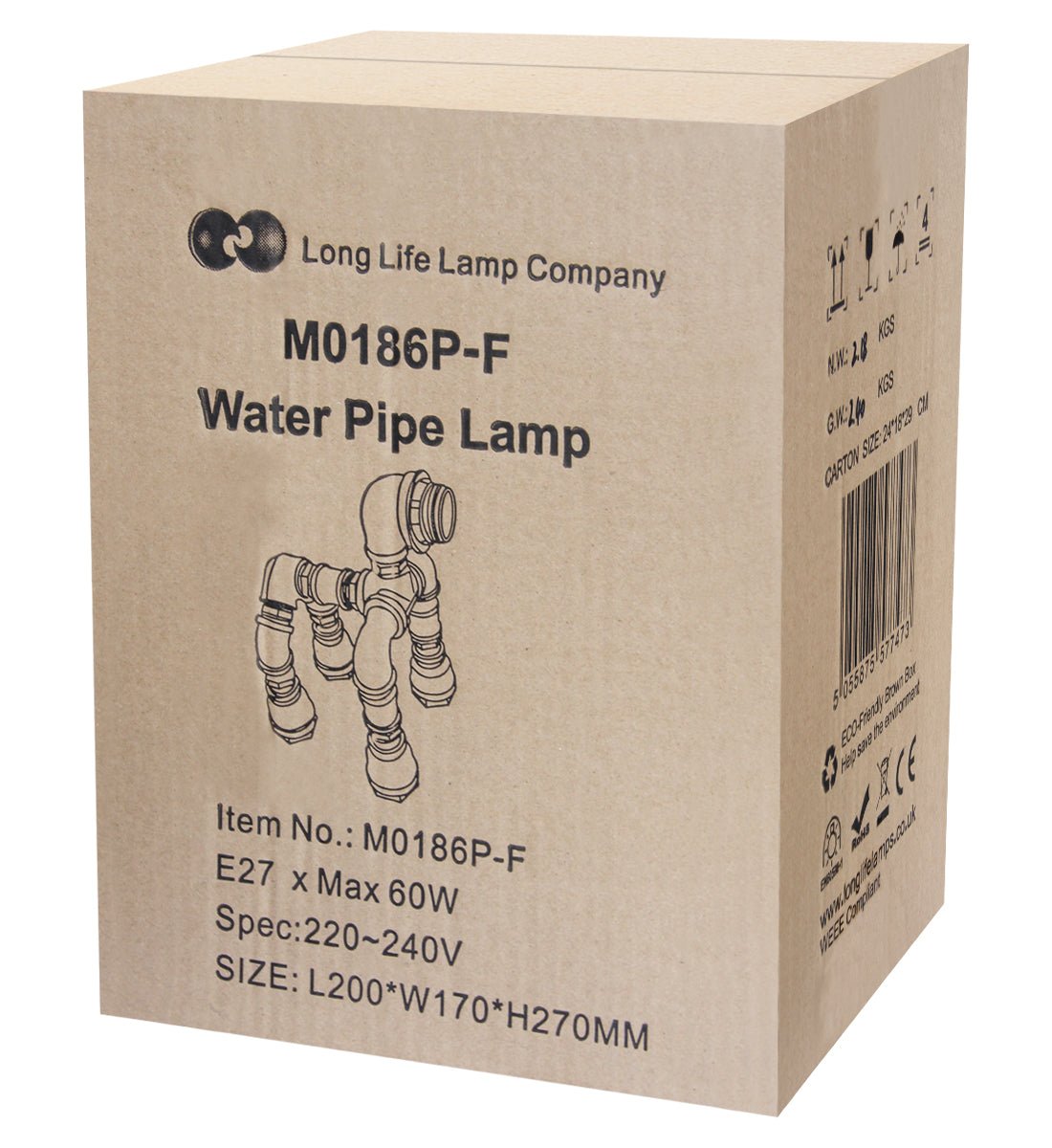 Retro Vintage Robot Pipe Steampunk Industrial Dog Table Lamp with G95 4W - Energy Light Bulbs - Free delivery on all orders