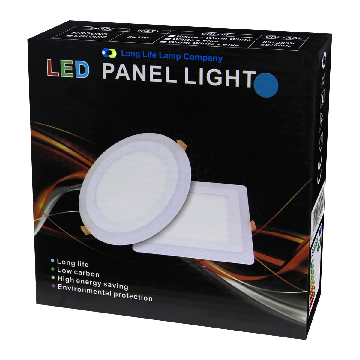 Round Dual Colour LED 6w Ceiling Recessed Panel Spot Light Blue and White - Energy Light Bulbs - Free delivery on all orders