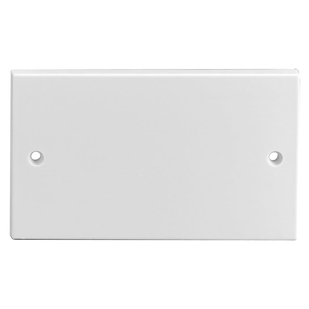 Double Gang 2G White Socket Blanking Plate